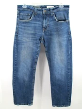 TK AXEL Slim Bootcut Jeans Men 34x30 Blue Denim Mid Rise Stretch Flap Pockets