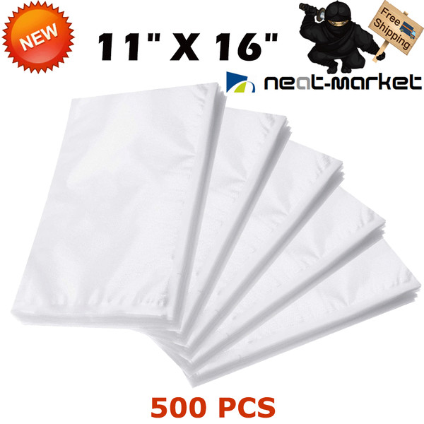 Bolsas selladoras al vacío de almacenamiento de alimentos 11x16 en relieve de 500 galones para máquinas FoodSaver