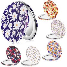 6 Pieces Pocket Mirrors for Women Small Mini Compact Mirror for Purse Magnify...
