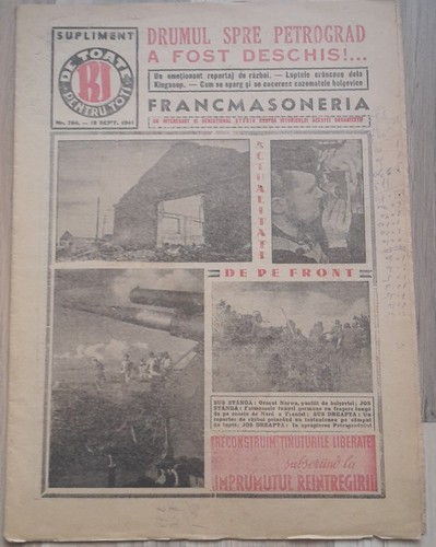 Masonería, Segunda Guerra Mundial, hambre, soldado, automóvil, Hitler, submarino, revista rumana '41 - Imagen 2 de 6