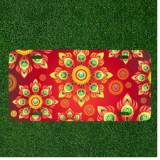 Custom Personalized License Plate Tag With Fancy Wacky Creative Flowerly NEW