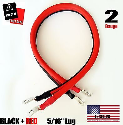 RV & Marine InstallGear 5 AWG Gauge 10ft Battery Power Inverter Cables for Solar Auto 99.9% Oxygen-Free Copper Set RV & Marine InstallGear 5 AWG Gauge 10ft Battery Power Inverter Cables for Solar Auto 99.9% Oxygen-Free Copper Set