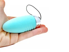 Wireless Remote Mini Massager 10 Mode Bullet Vibrator Blue Discreet Tech Vibe