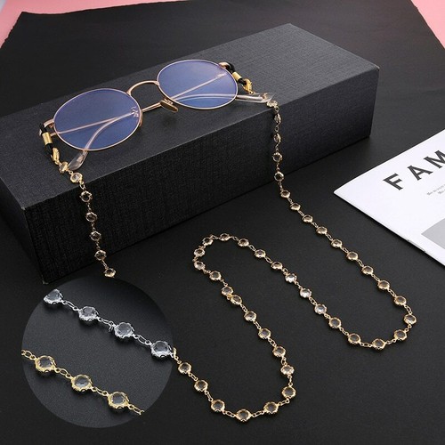 Crystal Glasses Neck Strap Beaded 