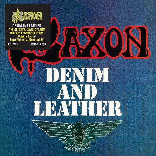 Saxon Denim and Leather 9 Extra Tracks Remastered Digipak CD NEW - Picture 1 of 1