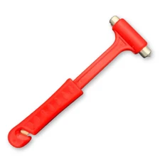 Car Safety Hammer: Durable Window Breaker, Seat Belt Cutter (Red)
