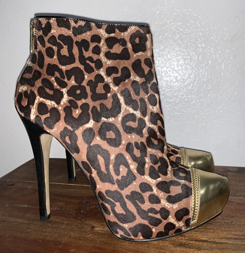 Michael Kors Cheetah Bootie Boots 8 | eBay