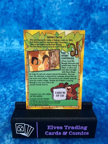 Disney Classics SINGLE Non-Sport Trading Card by Dynamic Marketing 1993 - Picture 172 of 326