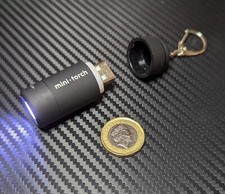 Torch Mini Detachable Keyring Keychain Pocket USB A Rechargeable Light 
