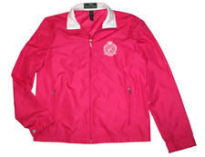 Lauren Ralph Lauren Active Women's Small Pink Windbreaker Logo Jacket Pickelball