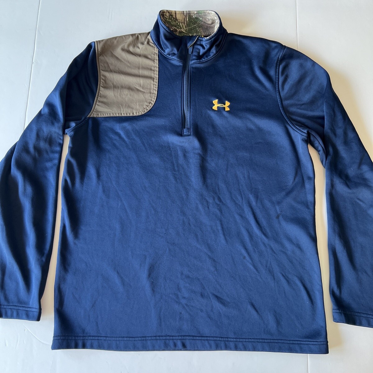 Under Armour ハーフジップ　コンバットシャツ Under Armour Shooting Shirt 1/4 Zip Pullover Mens Medium Navy