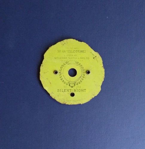 1930'S Wolverine 48 Zilotone Music Record No. 204 - Silent Night