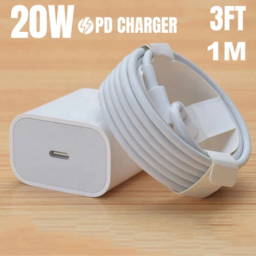 20w Fast Charge Wall Charger USB-C Cable For Apple iPhone 16 15 Pro Max iPad - 第 1/10 張圖片