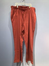 Womens 22/24 1X Petite Stretch Pants Elastic WaistPockets Woman Within NWT Wine