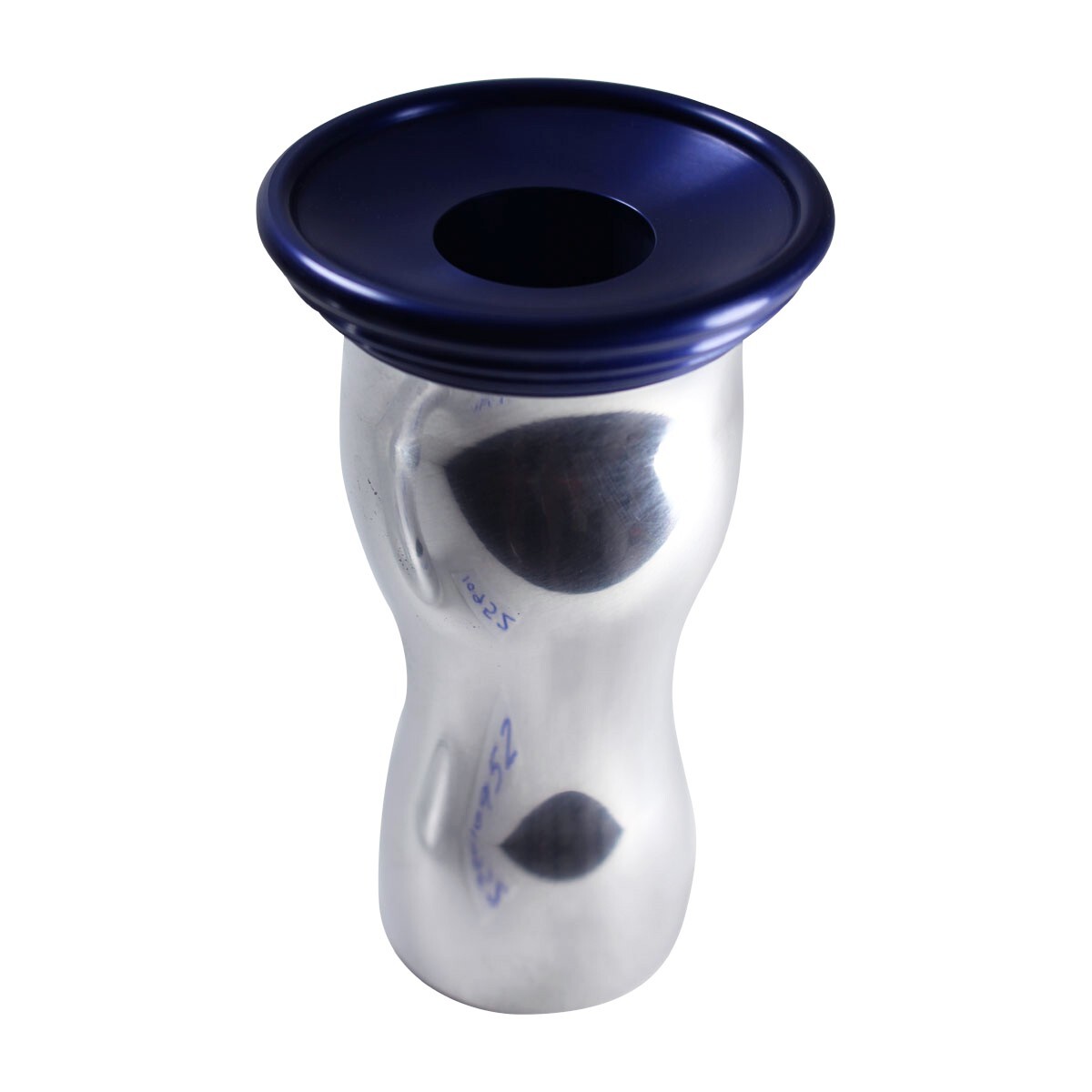 Candle Light Holder Solid Aluminum Navy Blue Finish Pair Stand Renovators Supply
