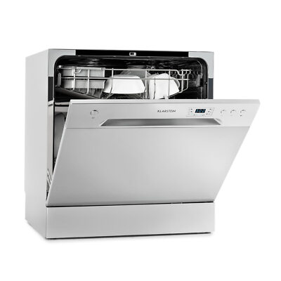 Mini Geschirrspüler Spülmaschine Tischgeschirrspüler 55 cm Kompakt Silber F