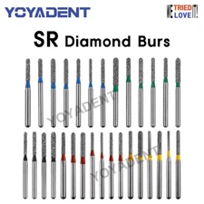 Dental Diamond Burs SR type for High Speed Dia.1.6mm 10pcs/Pack