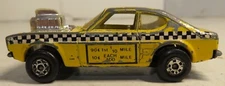 Matchbox Rola-Matics Maxi Taxi Ford Capri #72 Vintage 1973 Lesney Yellow Cab Toy