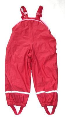 Lupilu Girl Toddler Waterproof Fleece Lined Rain Pants Bibs Pink 2-4 years