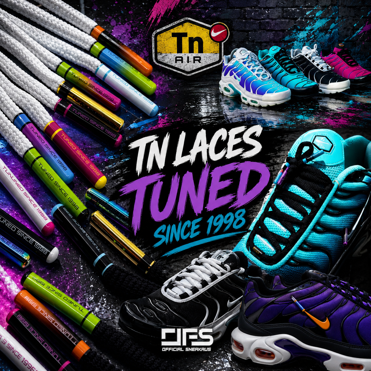 ✨TN✨ Air Max Plus TN LACES Tuned Since 1998 Replacement shoe lace