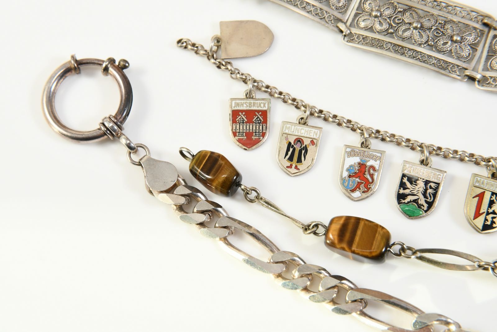 Q49k33-silver bracelets bangles bundle including … - image 7