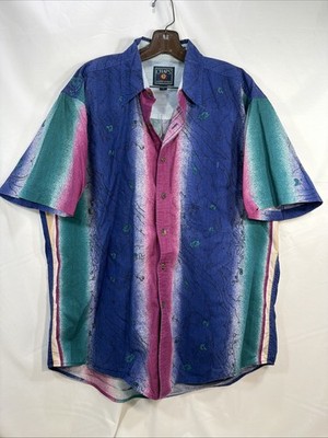 Vintage Chaps Ralph Lauren button down shirt short size Large Dadcore 90s