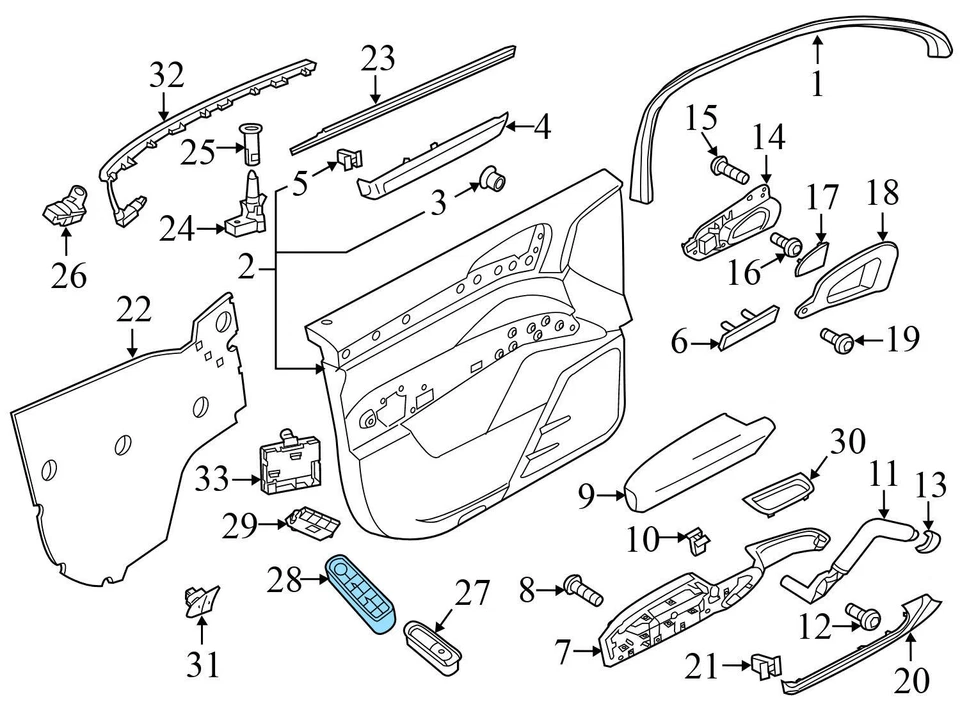 2015-2024 PORSCHE MACAN - Front LEFT DOOR Master Window / Mirror Switch - Image 4 of 4