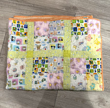 Quilted Multi-Purpose Baby Blanket, Multicolor Patchwork Animal Theme