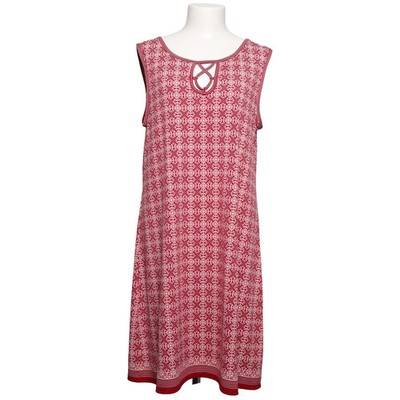Max Studio, Kleid, Größe: L, Rot/Weiß/Mehrfarbig, Elasthan/Polyester #Mdl