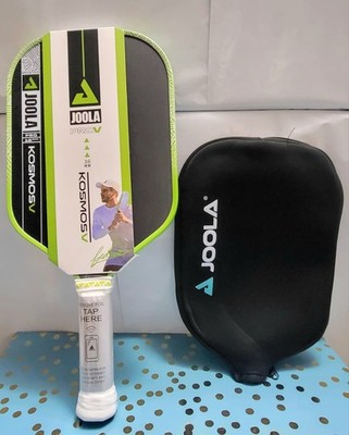Joola Kosmos Pro V 16mm Pickleball Paddle, Surge Green With COVER