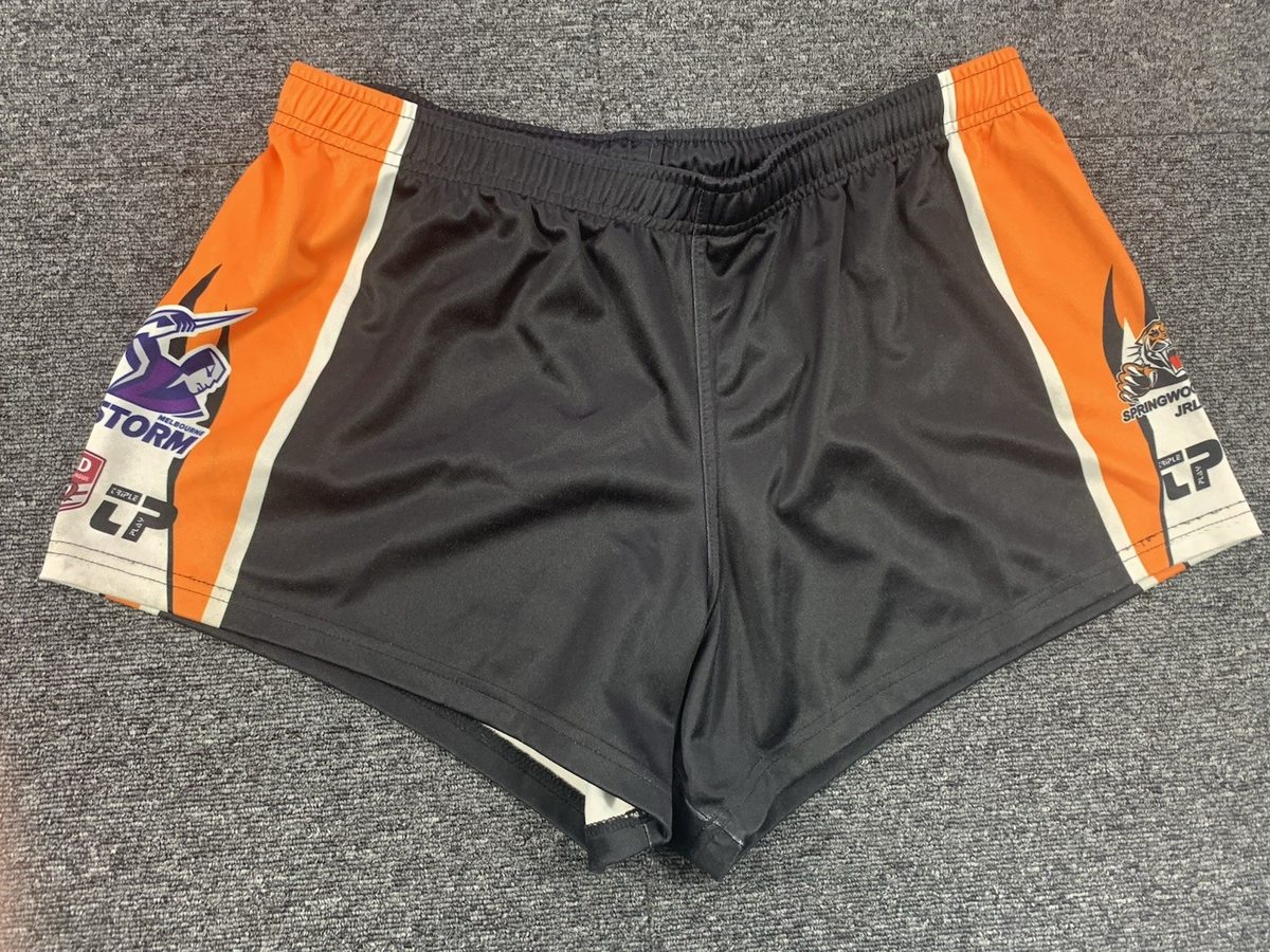 Springwood Tigers Footy Shorts QRL Rugby League Mens 36 Large Size