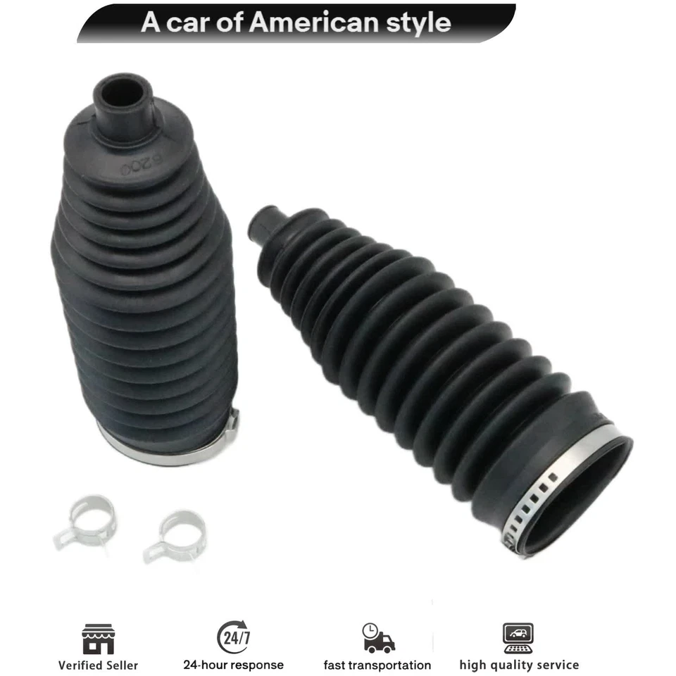 2Pcs Rear Rack & Pinion Tie Rod Boots For Nissan Versa Cube Acura ILX TLX Accord Foto 3 de 4