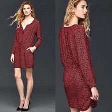 Gap Soft Tie Shirtdress In Cherries Size XS