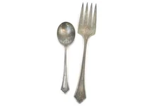 Oneida Community Honor Plate Serving Fork & Soup Spoon Set - Vintage Flatware