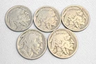 LOT OF 5 - 1924 5 CENT INDIAN HEAD BUFFALO NICKEL