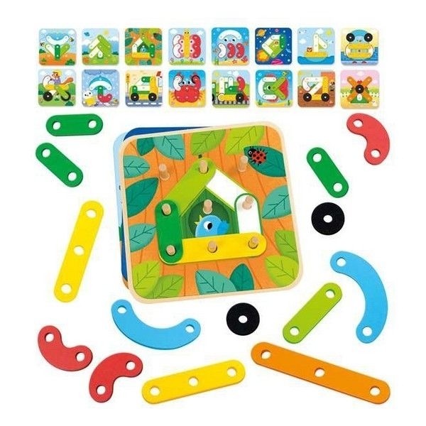 Jeu de formes à reproduire Montessori en bois pour enfant de 3 ans