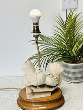 Vintage 1984 Capodimonte Florence Love Birds Doves Table Lamp