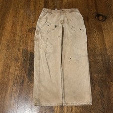 Vintage Carhartt Pants Mens 34x30 Carpenter B11 BRN Duck Distressed Thrashed Y2K