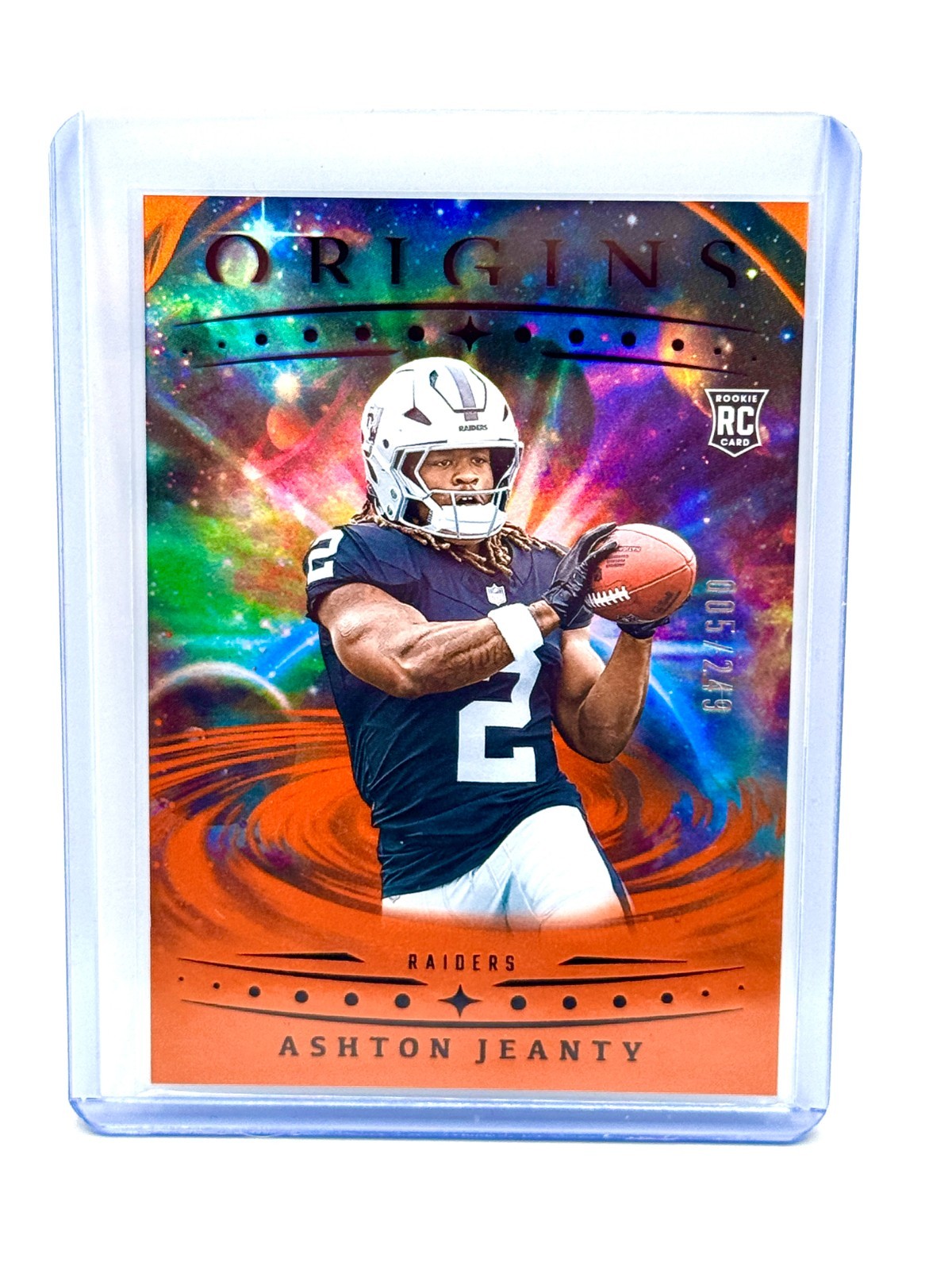 2025 Panini Origins - Rookies Ashton Jeanty #139 Orange /249 (RC)