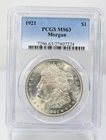 Certified 1921 Morgan Silver Dollar PCGS MS63 $1