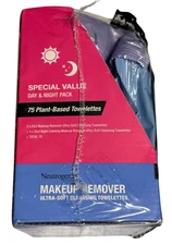 Neutrogena Day & Night Cleansing Face Wipes, Makeup Remover - 3 Packs of 25 (75)
