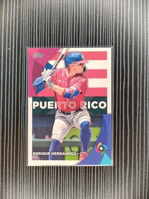 2023 Topps Baseball Enrique Hernandez WBC-48 Puerto Rico