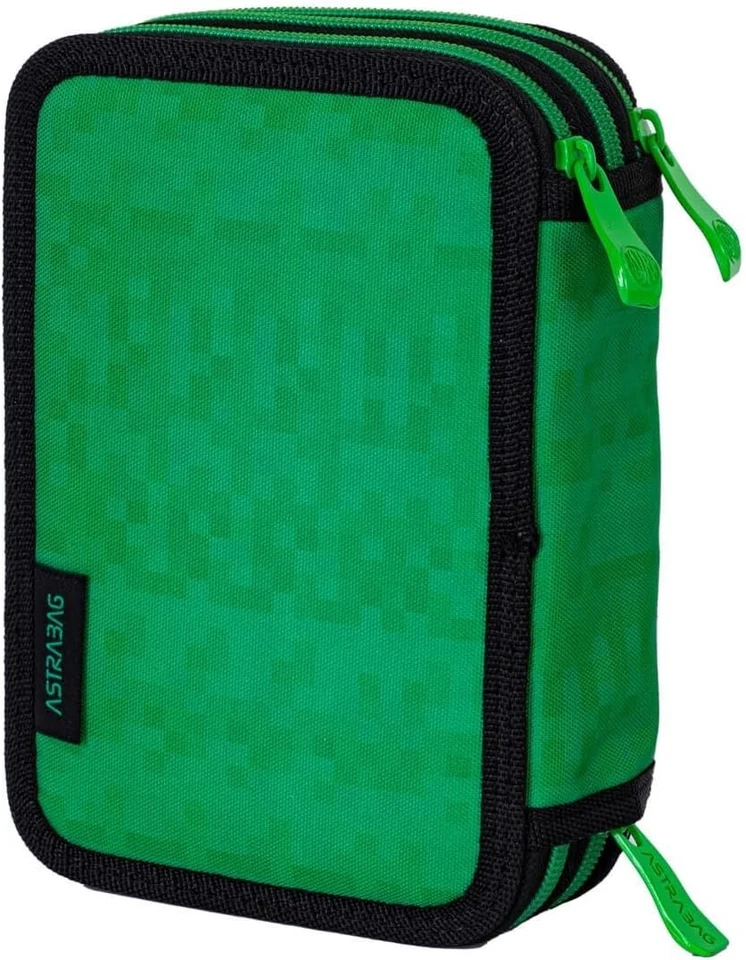 ASTRABAG Pixel Hero 3-Fach Mäppchen Gefüllt XXL Federtasche Motiv Game Jungen - Bild 2 von 4