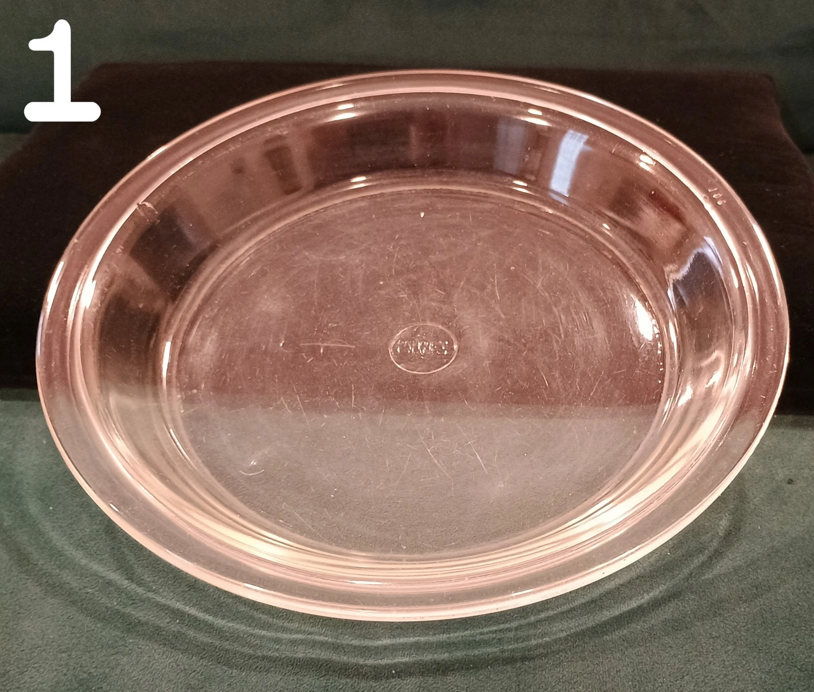 Vintage Early & Mid-Century Set of Three (3) Clear Glass 9" Pie Baking Dishes