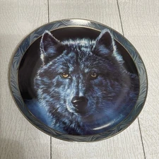 Vintage Bradford Exchange “Moon Shadows” Wolf Plate By Vivi Crandall