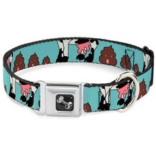 Dog Collar Bone Cow Poops Color WIDE-Large 20-31"