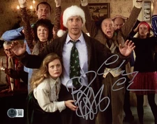 Chevy Chase & Beverly D'Angelo Signed 8x10 Photo Christmas Vacation Beckett Wit