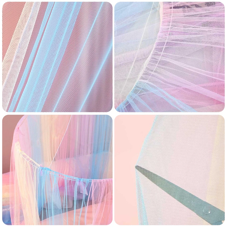 Mosquitera con cúpula arco iris dosel colgante malla cama tienda para varias decoraciones de habitaciones Foto 3 de 4