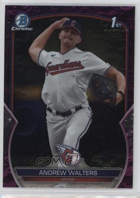 2023 Bowman Draft Chrome Fuchsia Lunar Refractor 86/199 Andrew Walters 11o2