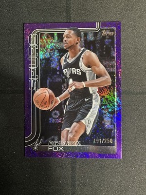 2025-26 Topps Flagship NBA De'Aaron Fox Purple Holo Rainbow Foil